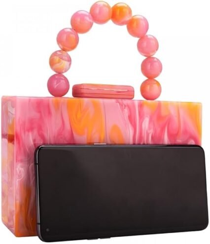 Gets Acrylic Clutch Purses for Women with Marbling Purs