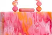 Gets Acrylic Clutch Purses for Women with Marbling Purs