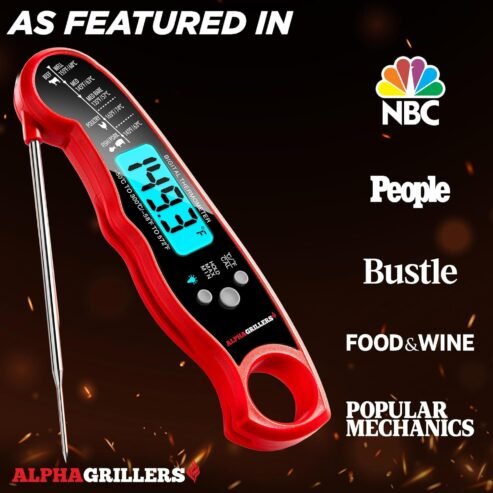 Alpha Grillers Instant Read Meat Thermometer for Cookin