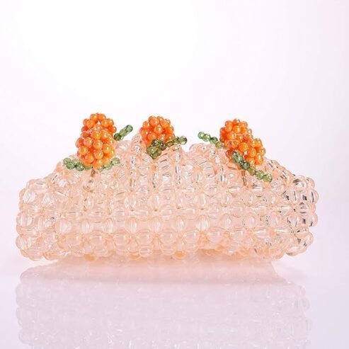 Abvokury YIFEI Women Orange Colored Transparent Flower