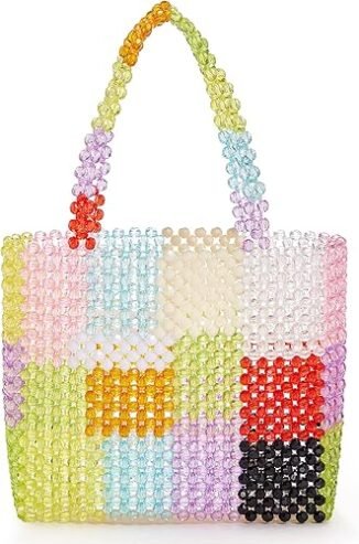 Beaded Bag Summer Beach Bag Acrylic Handbags