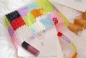 Beaded Bag Summer Beach Bag Acrylic Handbags