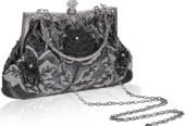 Women’s Vintage Embroidery Evening Bag Beaded Sequin C