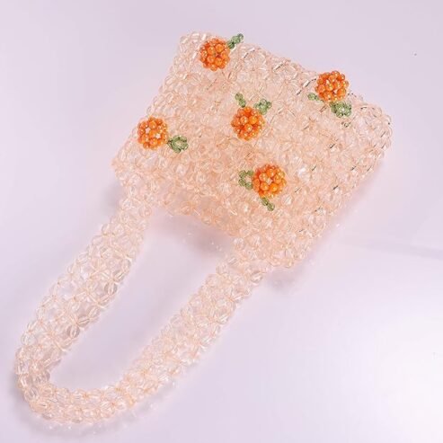 Abvokury YIFEI Women Orange Colored Transparent Flower