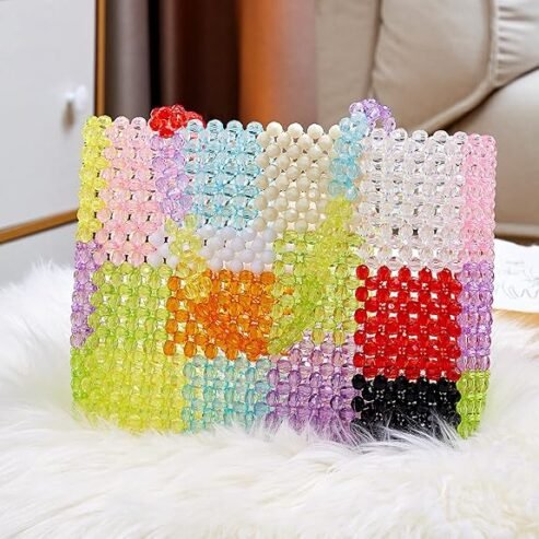 Beaded Bag Summer Beach Bag Acrylic Handbags