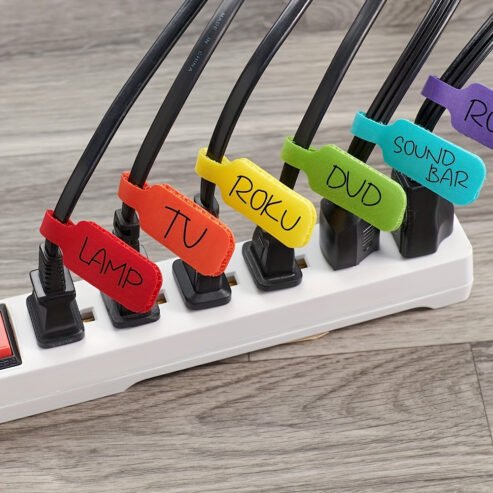 32-Pack Multi-Color Reusable Cable Ties for Cord Management